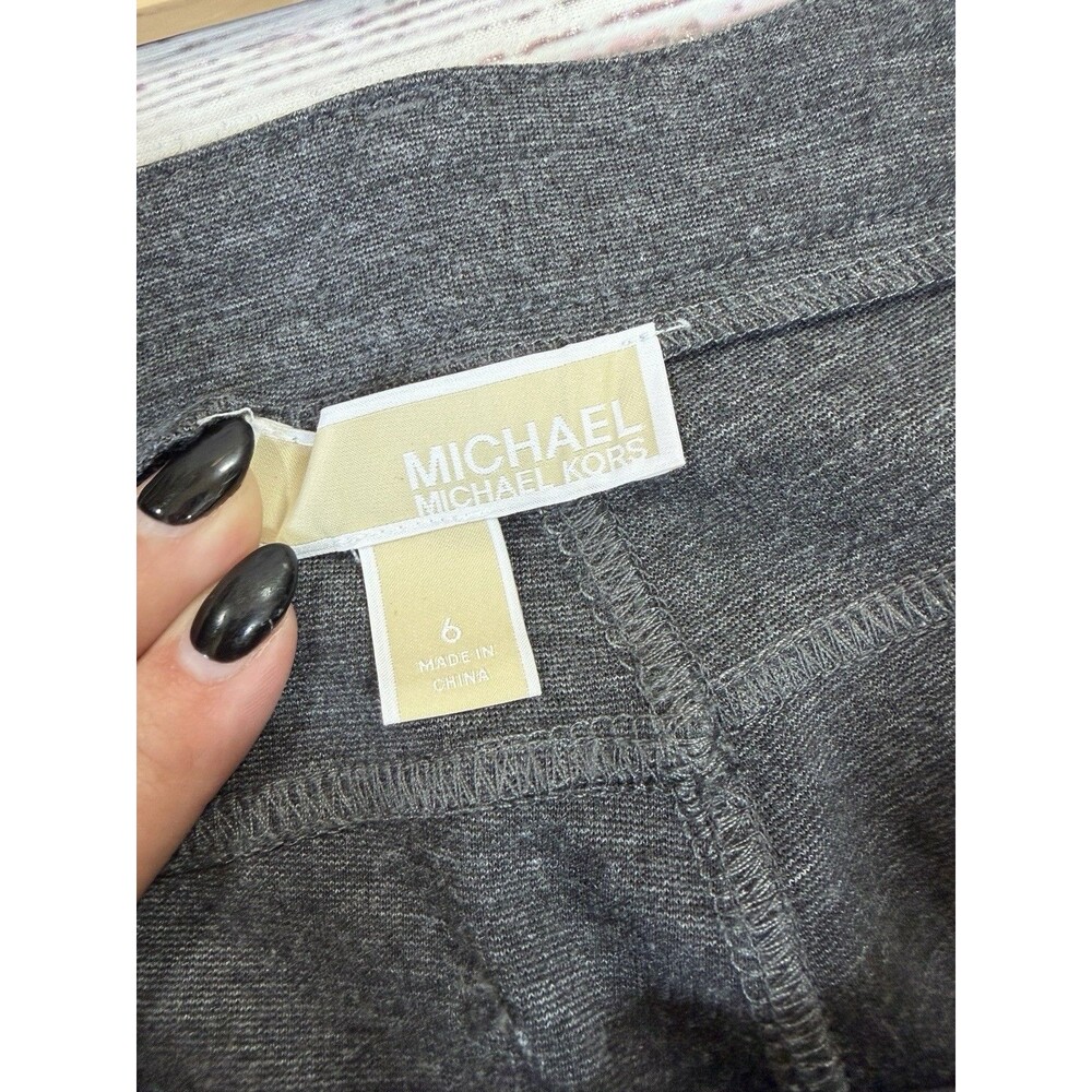 Michael Kors Womens Size 6 Gray Slim Ankle Dress Pants Stretch Career Wear - Picture 4 of 8